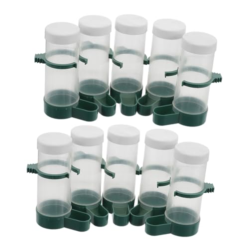 VANZACK 20 Stück Vogelfütterer Vogelfutterhaus Für Käfig Sittich-Futter Automatischer Futterspender Für Käfig Papageien -lebensmittelspender Wasserspender Für Haustiervögel Plastik von VANZACK