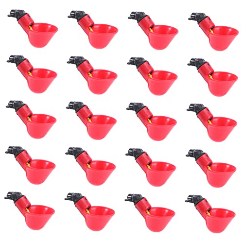 VANZACK 20stücke Automatische Tränke Für Geflügel Pigeon Drinker Mit Schrauben Praktische Wassertrinkschalen Für Hühner Tauben Und Andere Haustiere Rot VANZACK 20stücke Automatische Tränke Für Geflügel Pigeon Drinker Mit Schrauben Praktische Wassertrinkschalen Für Hühner Tauben Und Andere Haustiere Rot von VANZACK