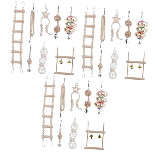 VANZACK 3 Sets Vogelspielzeug Aus Holz Für Papageien Sicheres Kauspielzeug Dekoratives Vogelkäfig-zubehör Für Nymphensittiche Vögel 8 Stück * 3 VANZACK 3 Sets Vogelspielzeug Aus Holz Für Papageien Sicheres Kauspielzeug Dekoratives Vogelkäfig-zubehör Für Nymphensittiche Vögel 8 Stück * 3 von VANZACK