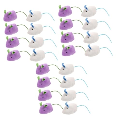 VANZACK 24stücke Realistisches Katzen Spielzeug Teiliges Plüsch Mäuse Für Kätzchen Robust Und Sicher Für Interaktives Spielen Und Kauen Perfektes Für Katzenliebhaber von VANZACK