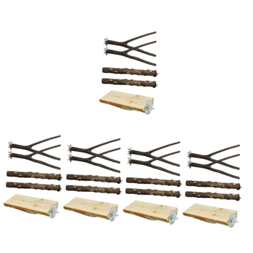 VANZACK 5sets Robuste Sittich Barsch Vogel Schleifen Stange Vogel Käfig Zubehör Für Papageien Einfache Montage Stehen 5 Stücke * 5 von VANZACK