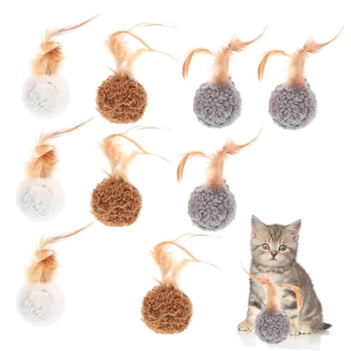 VANZACK 27 STK Plüschkugel interaktives katzenspielzeug Interactive cat Toy Spielzeug für Haustiere Katzenbälle Plüschtier Spielzeuge schönes Katzenballspielzeug kleines Katzenspielzeug von VANZACK