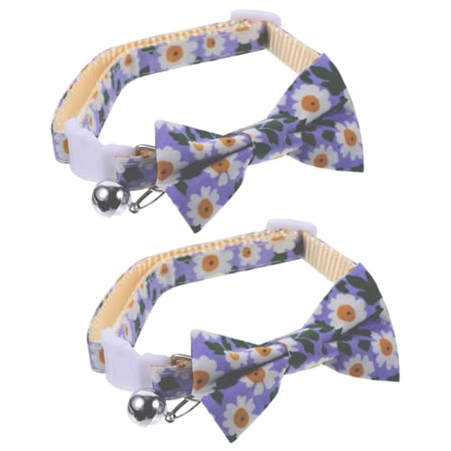 VANZACK Süßes Katzenhalsband Haustier-Fliege Glöckchen 2-teiliges Set Verstellbares Katzenhalsband Für Hunde Polyester-Baumwolle Nylon Sicher Und Bequem VANZACK Süßes Katzenhalsband Haustier-Fliege Glöckchen 2-teiliges Set Verstellbares Katzenhalsband Für Hunde Polyester-Baumwolle Nylon Sicher Und Bequem von VANZACK