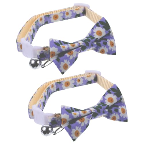 VANZACK 2st Haustierhalsband Kragen Katzenhalsband Katze Hundehalsband Verstellbares Halsband Für Hund Hundehalsband Für Katzen Polyester-Nylon Kleine Sonnenblume Katzen Und Hunde von VANZACK