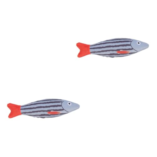 VANZACK 2stücke Plüsch Fischspielzeug Für Katzen Interaktives Katzenminze Spielzeug Zahnpflege Und Langlebiges Kauspielzeug Für Kätzchen Für Spiel Und Beschäftigung von VANZACK