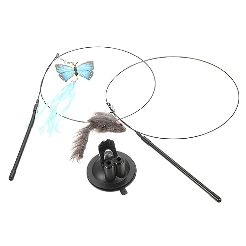 VANZACK 2stücke Portable Katzenangel Mit Saugnapf Interaktives Spielzeug Für Kätzchen Feder-Teaser Für Haustiere Fördert Bewegung Und Stressabbau Für Katzenliebhaber VANZACK 2stücke Portable Katzenangel Mit Saugnapf Interaktives Spielzeug Für Kätzchen Feder-Teaser Für Haustiere Fördert Bewegung Und Stressabbau Für Katzenliebhaber von VANZACK