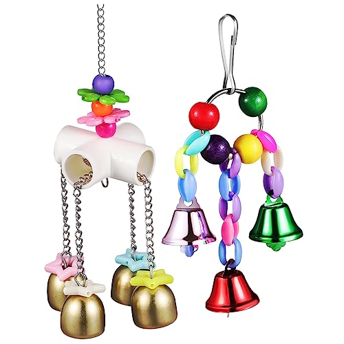 VANZACK Vogelspielzeug Papagei-Glocke Kauspielzeug Mehrere Glocken Vogel-hängeglocke Spielzeug für Käfig Haustier-vogelglocken VANZACK Vogelspielzeug Papagei-Glocke Kauspielzeug Mehrere Glocken Vogel-hängeglocke Spielzeug für Käfig Haustier-vogelglocken von VANZACK