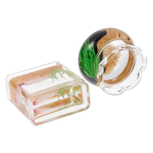 VANZACK 2Stücke Fischschale Dekorative Aquarium Accessoires für Puppenhäuser und Eckdesign Zufällige Fischfarben Deko für Kinderzimmer VANZACK 2Stücke Fischschale Dekorative Aquarium Accessoires für Puppenhäuser und Eckdesign Zufällige Fischfarben Deko für Kinderzimmer von VANZACK