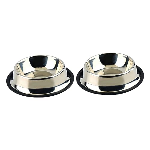 VANZACK 2stücke Anti-rutsch Haustiernapf Aus Edelstahl Sicherer Futter Wassernapf Für Hunde Und Katzen Basis Silber VANZACK 2stücke Anti-rutsch Haustiernapf Aus Edelstahl Sicherer Futter Wassernapf Für Hunde Und Katzen Basis Silber von VANZACK
