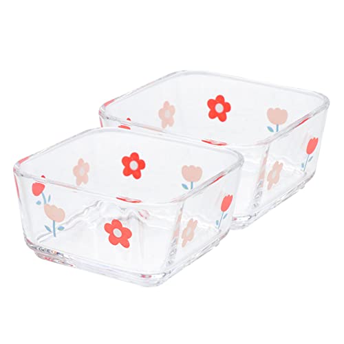 VANZACK 2Stücke Kleine Glasschüssel für Haustiere Futter und Wasserschale für Hamster Meerschweinchen und Andere Kleintiere zu Reinigen und Platzsparend von VANZACK