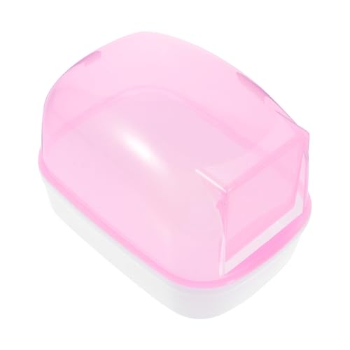 VANZACK 2Stücke Transparente Kunststoff Hamster Mit Automatischem Deckel Staubdichtes Hamster Zubehör Für Chinchillas Und Kleintiere Für Pflege Bad Ihrer von VANZACK