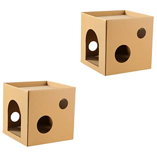 VANZACK 2 Stücke Katze Karton Scratcher Kätzchen Aktivität Zentrum Scratch Board Sicher Material Katze Spielzeug Set VANZACK 2 Stücke Katze Karton Scratcher Kätzchen Aktivität Zentrum Scratch Board Sicher Material Katze Spielzeug Set von VANZACK