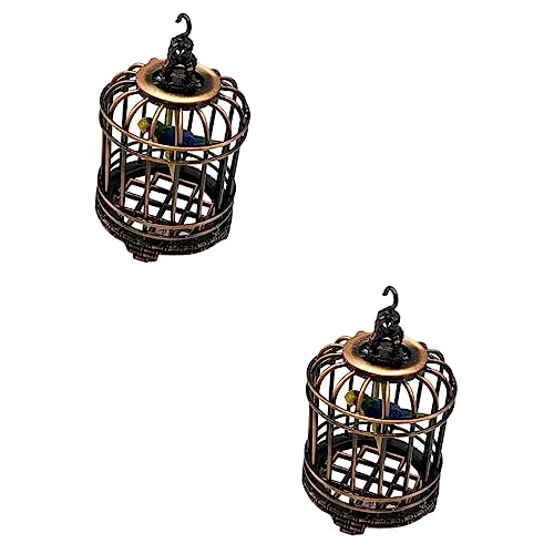 VANZACK 2 Stücke Mini Vogelkäfig Vogel Für Budgie Spielzeug Dekorative Vogel Käfig Decor von VANZACK