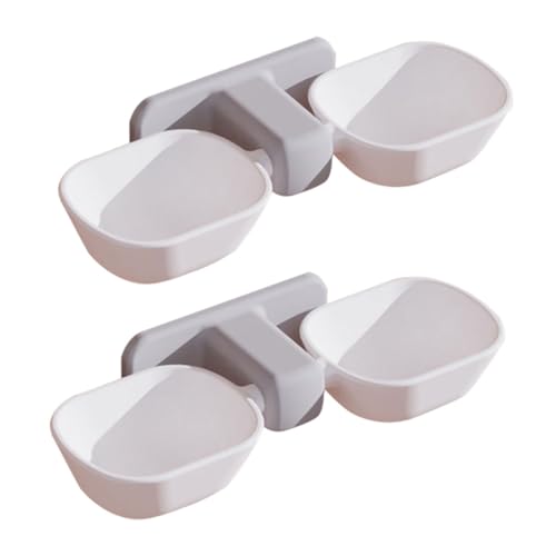 VANZACK 2er-Pack Katzenfutterspender Wandmontierte Katzennäpfe Hals Robustes Material Geräuscharmes Design Für Vielbeschäftigte Tierbesitzer von VANZACK
