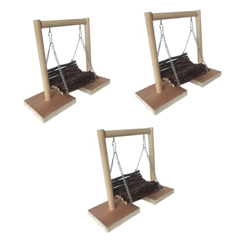VANZACK 3 Stücke Vogel Hängematte für Papageien Hamster Spielzeug Holz Papagei Schaukel Papagei Käfig Spielzeug Spaß und VANZACK 3 Stücke Vogel Hängematte für Papageien Hamster Spielzeug Holz Papagei Schaukel Papagei Käfig Spielzeug Spaß und von VANZACK