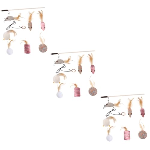 VANZACK 3 Sätze Katzen-Teaser Katzenminze Spielzeug Katze spielt Stock natürlicher Teaser Mäuse Spielzeug Spielzeuge Zubehör für Katzenspielzeug Katze necken Stock Feder Katzenstock Seil VANZACK 3 Sätze Katzen-Teaser Katzenminze Spielzeug Katze spielt Stock natürlicher Teaser Mäuse Spielzeug Spielzeuge Zubehör für Katzenspielzeug Katze necken Stock Feder Katzenstock Seil von VANZACK