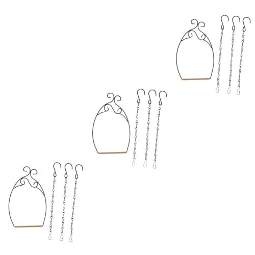 VANZACK 3 Sets Papagei Vogel Spielzeug Vogel Papagei Spielzeug Vogel Schaukel Vogel Käfig Spielzeug Eisen Vogel Stehen von VANZACK
