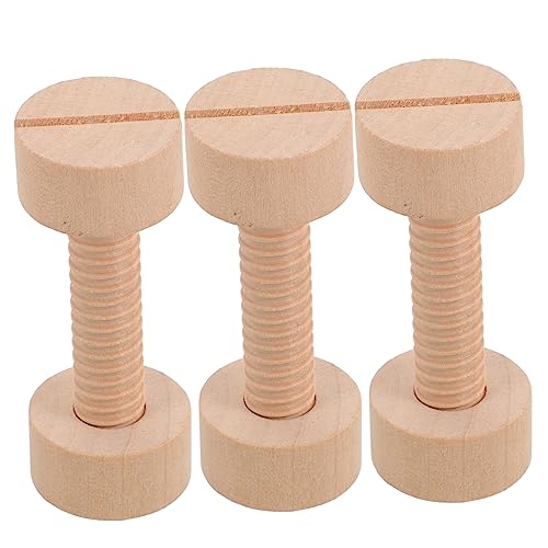 VANZACK 3 Stücke Holz Schrauben Für Vogel Käfig Papagei Spielzeug Hardware Robust Vogelkäfig Zubehör von VANZACK