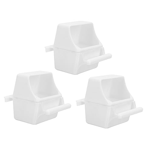 VANZACK 3 Stücke Plastik Vogelfutterspender Spritzwassergeschützt Futterbox für Papageien Vogel Fütterungswerkzeug Installieren Haustier Zubehör von VANZACK