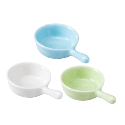 VANZACK 3 Stück Fressnapf tierfutterbehälter pet Water Bowl Hamster Futter Schüssel Meerschweinchen Hamsterfutter Kleiner Futterautomat Entzückender Futterspender für Hamster Keramik von VANZACK