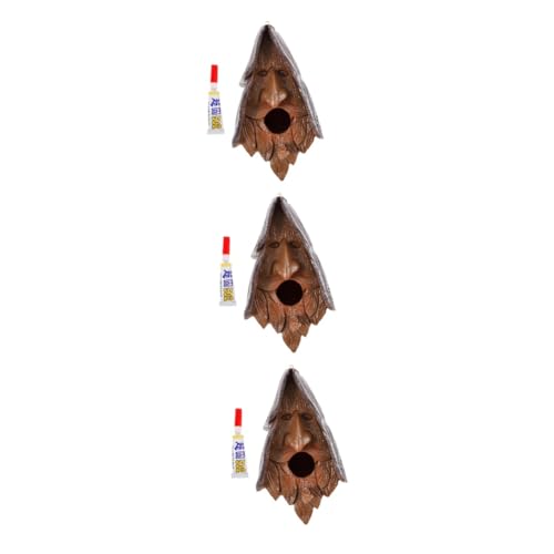 VANZACK 3 Stück Hängendes Vogelhaus Resin mit Kreativer Gesichtsgestaltung Attraktives für Garten Installieren zur Vogelfütterung und Dekoration für Außenbereiche VANZACK 3 Stück Hängendes Vogelhaus Resin mit Kreativer Gesichtsgestaltung Attraktives für Garten Installieren zur Vogelfütterung und Dekoration für Außenbereiche von VANZACK