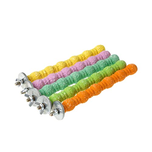 VANZACK Papageienspielständer 3 Stücke Bunte Sitzstangen für Vogelkäfige Langlebige und Sichere Spielzeuge für Sittiche Papageien und Andere Kleine Vögel 10cm 16cm 25cm von VANZACK