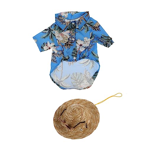 VANZACK 3stücke Teiliges Set Für Haustiere Sommerhemd Für Kleine Hunde Sonnenhut Und Sonnenbrille Für Strandtage Und Urlaubsoutfits VANZACK 3stücke Teiliges Set Für Haustiere Sommerhemd Für Kleine Hunde Sonnenhut Und Sonnenbrille Für Strandtage Und Urlaubsoutfits von VANZACK