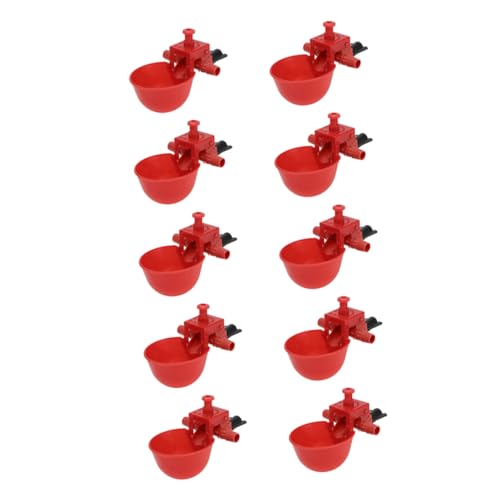 VANZACK 30 Stück Automatische Trinkschale Wachtel-Feeder Vogelwasserfuttermittel Für Käfig Hühner-trinkbecher Wasserspender Für Hühner Wasserzufuhr Tränkebecken Für Geflügel Rot Plastik von VANZACK