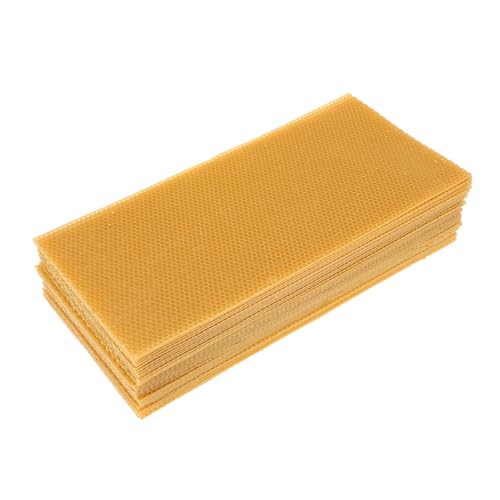 VANZACK 30 Stück Blatt Bienenwachsflocken wabe Honeycomb bienenkörbchen Beeswax Bienenproduktion Imkerei Ausrüstung Imkerei Werkzeug Ausrüstung für Bienenstöcke Bienenstock Zubehör Yellow von VANZACK