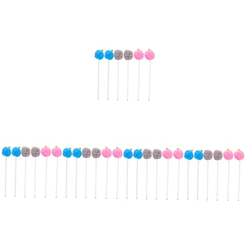 VANZACK 30 Teiliges Katzenspielzeug mit Saugnapf Federnde Katzenangel aus Robustem Material Interaktives Spielset für Katzen Fördert Bewegung und Stressabbau Buntes Design Blau von VANZACK