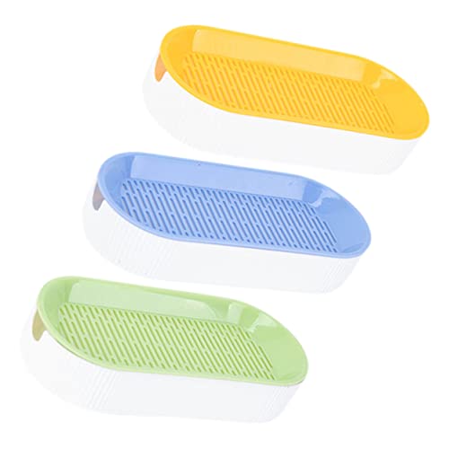VANZACK 3stücke Katzengras Pflanzer Set Hydroponische Katzengras Box Für Katzenminze Praktische Und Pflegeleichte Pflanzschale Set Farben Gelb Blau Und Grün Samen von VANZACK