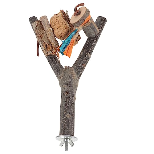 VANZACK 3stücke Natürlicher Papageien Sitzstangen Spielzeug Holz Perch Plattform Für Käfig Kauspielzeug Für Vögel Für Wellensittiche Nymphensittiche Und Andere Haustiere von VANZACK