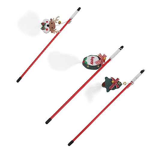 VANZACK 3stücke Interaktive Katzenangel Spielzeuge Mit Weihnachtsmotiven Unterhaltsame Katzenspielzeuge Für Spiel Und Beschäftigung Für Feiertage Und Spiele Mit Katzen VANZACK 3stücke Interaktive Katzenangel Spielzeuge Mit Weihnachtsmotiven Unterhaltsame Katzenspielzeuge Für Spiel Und Beschäftigung Für Feiertage Und Spiele Mit Katzen von VANZACK