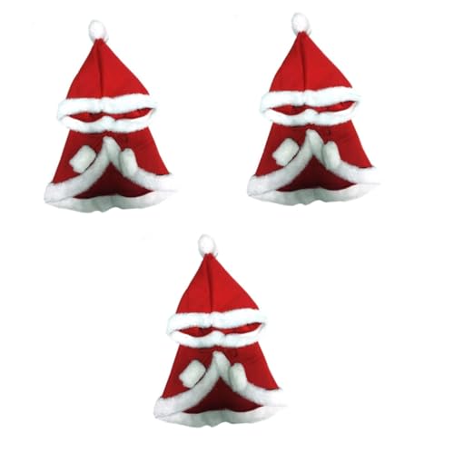 VANZACK 3 Stücke Charmante Hund Weihnachten Haustier Kleidung Warme Kapuze Cape Entzückende Mantel von VANZACK