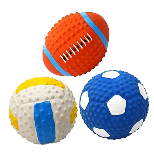 VANZACK 3St Kauspielzeug für Haustiere latexlaken knete Spielzeug kleines hundespielzeug Welpenspielzeug Spielzeuge Spielzeugball für Haustiere Hund spielt Spielzeug Volleyball Hundeball von VANZACK