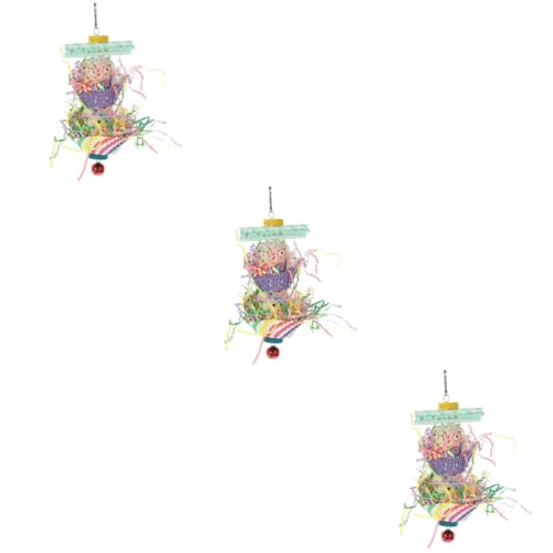 VANZACK 3St Papagei Kauspielzeug Vogelhäuschen Spielzeug Papageienspielzeug aus Holz knete Spielzeug knetspielzeug Spielzeuge Vogelspielzeug Haustier Spielzeug Kauspielzeug für Vögel kauen von VANZACK
