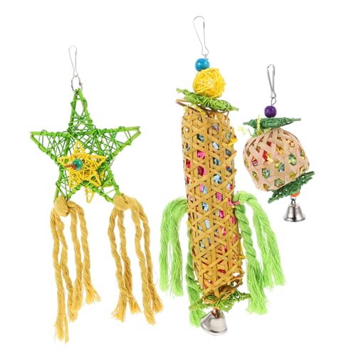 VANZACK Kauspielzeug Für Papageien Backenzähne Vögel 3er-Pack Rattan-papierschredder-Spielzeug Vogel-hängespielzeug Für Papageien Und Vögel VANZACK Kauspielzeug Für Papageien Backenzähne Vögel 3er-Pack Rattan-papierschredder-Spielzeug Vogel-hängespielzeug Für Papageien Und Vögel von VANZACK