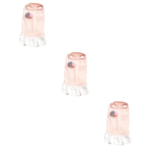 VANZACK 3St pet Kleidung Rock lustige Hundehemden Spitzenkleid Welpenkostüme die Röcke hundekleidung hundebekleidung Rockkostüm für Hund Pet-Spitzenrock der Hund Haustier-Outfit XXL Rosa von VANZACK