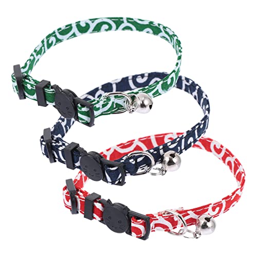 VANZACK 3Stücke Verstellbares Katzenhalsband Aus Atmungsaktivem Material Mit Glöckchen Sicherheitsschloss Für Katzen Und Kätzchen VANZACK 3Stücke Verstellbares Katzenhalsband Aus Atmungsaktivem Material Mit Glöckchen Sicherheitsschloss Für Katzen Und Kätzchen von VANZACK
