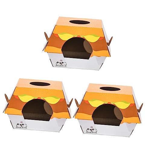 VANZACK 3st Hamburger Katzennest Katzenhausbett Drinnen Kreative Katze Beheiztes Katzenhaus Krallenschleifspielzeug Für Katzen Katzenkratzhaus Katzenbetten Welpenbett Haustier Wellpapier VANZACK 3st Hamburger Katzennest Katzenhausbett Drinnen Kreative Katze Beheiztes Katzenhaus Krallenschleifspielzeug Für Katzen Katzenkratzhaus Katzenbetten Welpenbett Haustier Wellpapier von VANZACK