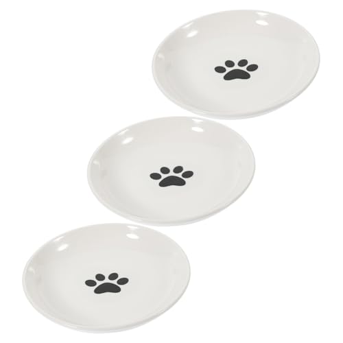 VANZACK Katzenfutter- und Wassernapf-Set Rund Flache Keramikschüssel Breiter Rand Silikonfrei für Die Fütterung Von Kätzchen VANZACK Katzenfutter- und Wassernapf-Set Rund Flache Keramikschüssel Breiter Rand Silikonfrei für Die Fütterung Von Kätzchen von VANZACK