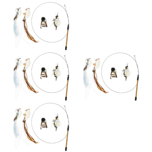 VANZACK 4 Sets Katzenspielzeug Für Den Innenbereich Interaktives Katzenspielzeug Für Katzen Stange Mit Nachfüllungen Leichtes Flexibles Kätzchenspielzeug VANZACK 4 Sets Katzenspielzeug Für Den Innenbereich Interaktives Katzenspielzeug Für Katzen Stange Mit Nachfüllungen Leichtes Flexibles Kätzchenspielzeug von VANZACK