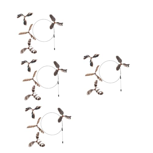 VANZACK 4 Sätze Katze lustiges Stick-Katzenspielzeug interaktives katzenspielzeug Interactive cat Toy Zauberstab Spielzeug Katzenübung Kätzchen Spielzeug Spielzeuge Feder VANZACK 4 Sätze Katze lustiges Stick-Katzenspielzeug interaktives katzenspielzeug Interactive cat Toy Zauberstab Spielzeug Katzenübung Kätzchen Spielzeug Spielzeuge Feder von VANZACK
