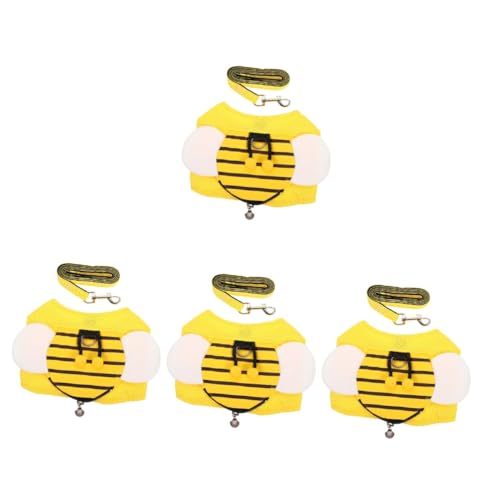 VANZACK 4 Sets Elegante Katze Leine Set Waschbar Hund Leine Einstellbare Haustier Präsentieren von VANZACK