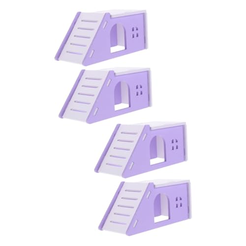 VANZACK 4 Stück Hamsterbett Hamsterversteck Spielzeug Für Syrische Hamster Hamsterhäuser Hamsterkäfig Rattenvorräte Versteckhaus Für Meerschweinchen Hamsterhaus Rattenhaus Nest PVC Mini von VANZACK