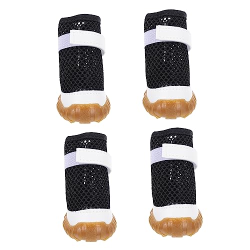 VANZACK 4 Stück Haustierschuhe Auto Hunde Katzenschuhe Welpe Black PVC VANZACK 4 Stück Haustierschuhe Auto Hunde Katzenschuhe Welpe Black PVC von VANZACK