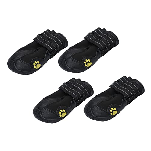 VANZACK 4 Stück Haustierschuhe Hundeschuhe Haustiere Tierschuhe Im Freien Griffe Kleine Hundestiefel Schutz Welpe Groß Drinnen Für Hunde Nicht Hunde Walkingschuhe Pfote Stoff Black VANZACK 4 Stück Haustierschuhe Hundeschuhe Haustiere Tierschuhe Im Freien Griffe Kleine Hundestiefel Schutz Welpe Groß Drinnen Für Hunde Nicht Hunde Walkingschuhe Pfote Stoff Black von VANZACK