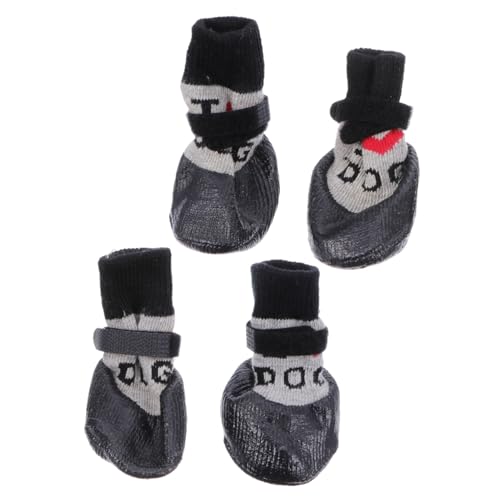 VANZACK 4stücke Hundeschuhe Socken Für Welpen Anti-rutsch-pfotenschutz Made of Soft Wool Material Suitable for Indoor and Outdoor Use Protects from Cold Dirt Water and As Your von VANZACK