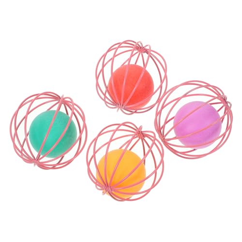 VANZACK 4stücke Katzenspielzeug Bälle Interaktive Spielzeuge Für Katzen Zufälligen Farben Fördert Spiel Und Bewegung Schützt Möbel Und Sorgt Für Unterhaltung Drinnen von VANZACK
