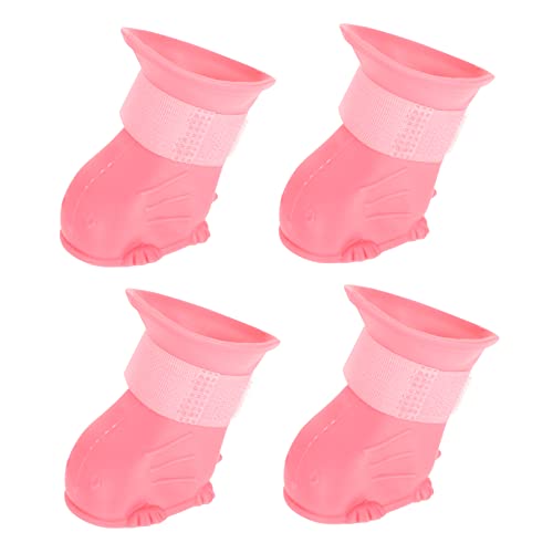 VANZACK 4stücke wasserdichte Hundeschuhe Aus Tep-Material Regenstiefel Für Kleine Hunde Anti-rutsch Haustierschuhe Für Outdoor-benutzung Bei Regen von VANZACK